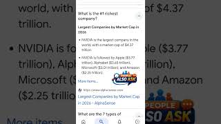 Largest company by Market cap