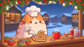 Mochi Cat's Cookie Workshop 🍪 Chill Christmas Music ❄️ Soft Lofi to Relax & Study screenshot 2
