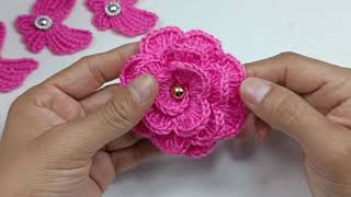 COMO TEJER FLORES A CROCHET EN SOLO 6 minutos /flower crochet