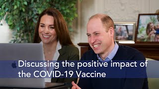 The Duke and Duchess of Cambridge speak to shielding families about the COVID-19 vaccine