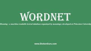 wordnet: How to pronounce wordnet with Phonetic and Examples