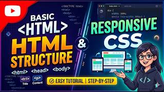 Basic html structure with responsive css