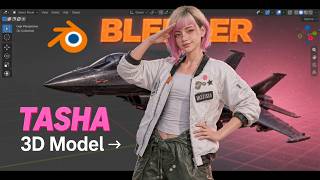 How I Brought Tasha’s 3D Model Into Blender | Ace Combat 8