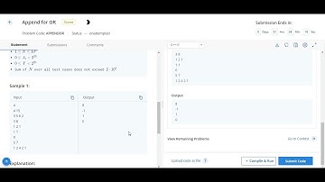 Append for OR Codechef solution || Starter 73 codechef contest