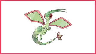 How to draw Flygon Pokemon Step by step tutorial