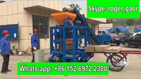 QT4-24B small semi automatic concrete hollow block production line