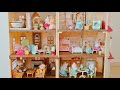 赤い屋根の大きなお家 はじめてのシルバニアファミリー 合わせて遊んだよ Sylvanian Families 女の子 おもちゃ遊び ミニチュア 家具をいっぱい並べてみた