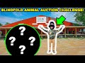 Buying BACKYARD FARM Animals from the AUCTION while wearing a BLINDFOLD!!! (My Worst Idea Yet...)