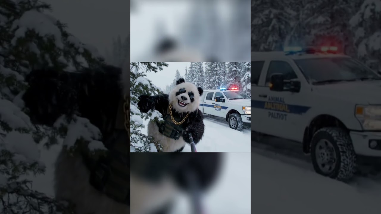 Panda on the Run 🐼😂 Animal Control Can’t Catch Him!