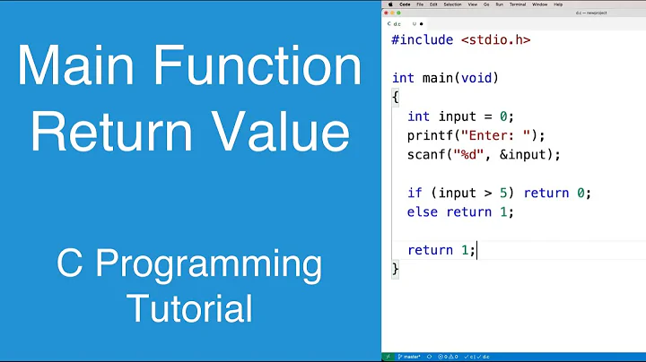 Main Function Return Value | C Programming Tutorial