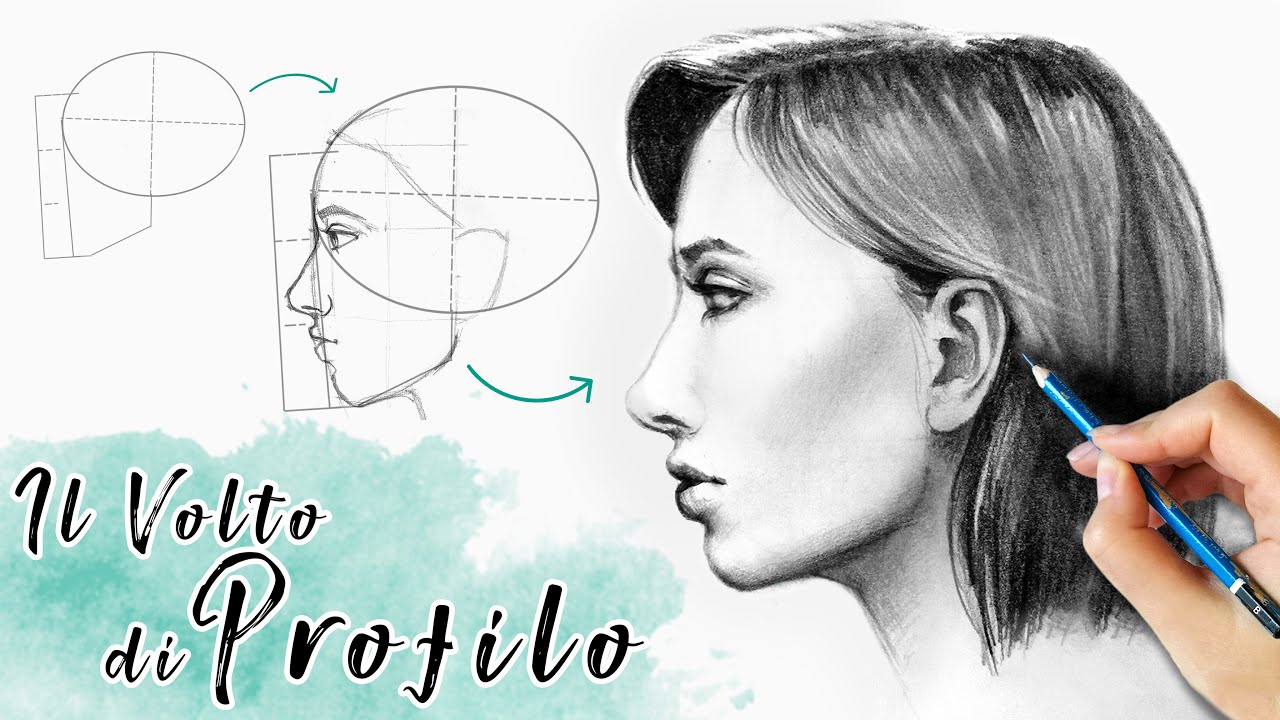 Come Disegnare Un Volto Di Profilo Tutorial Principianti Disegno Realistico A Matita Per Ritratto Youtube