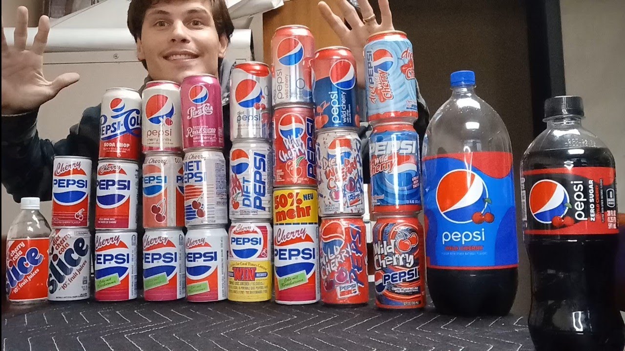 Pepsi Wild Cherry Complete history from 1982 to 2023 🍒  (Improved Version)