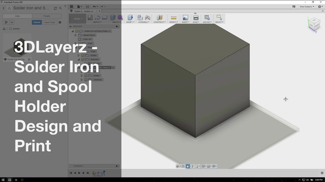 Soldering Iron and Spool Holder Design and Print!