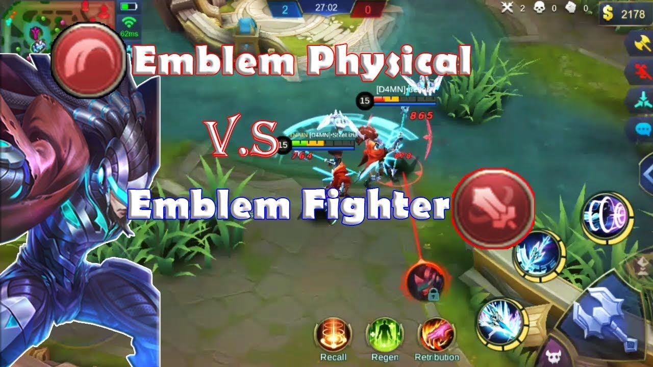 Emblem Figther VS Emblem Physical Mobile legends