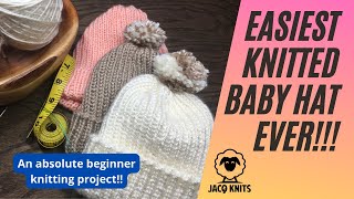 The Easiest Knitted Baby Hat Ever