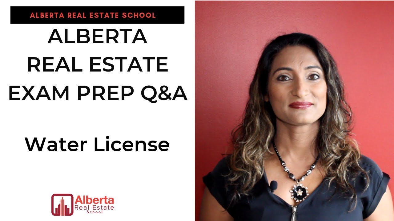 Alberta Real Estate Exam Prep Q&A Water License YouTube