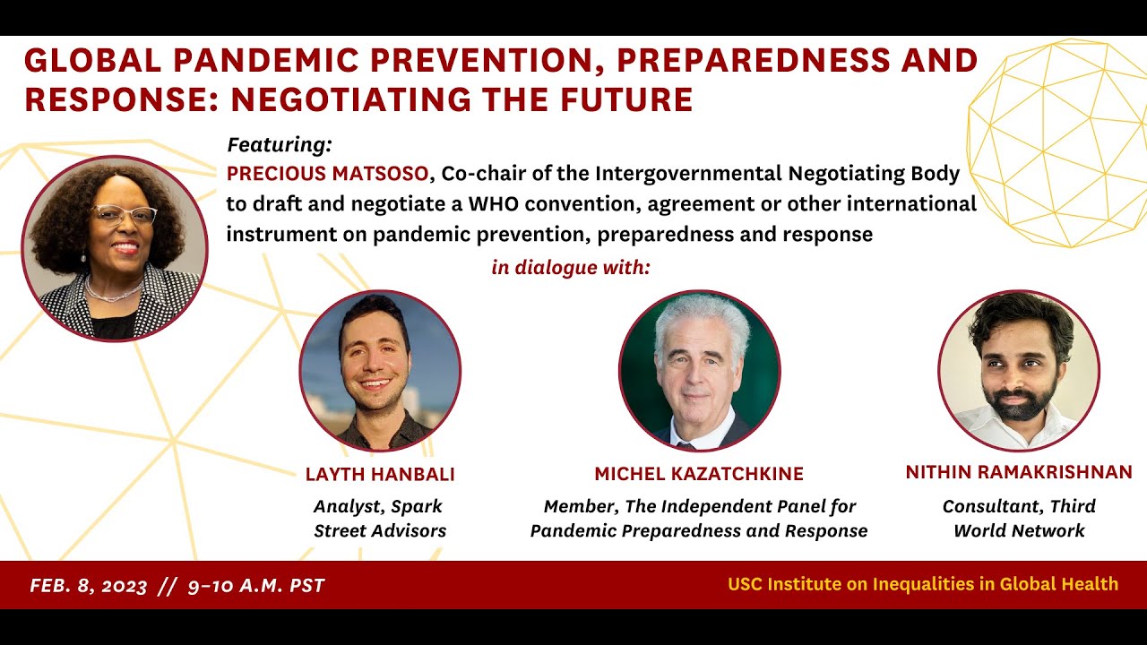 Global Pandemic Prevention, Preparedness and Response: Negotiating