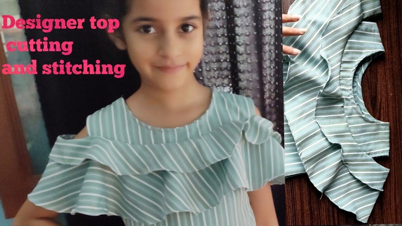 How to make double layer top cutting and stitching 14 to 15 year girl very  easy method step by step 