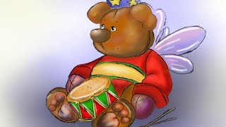 Рисунок на планшете, Рождественский медведь.