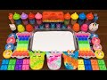 UNICORN slime !!! Mixing random into GLOSSY slime !!! 259 Satisfying  Video!!!