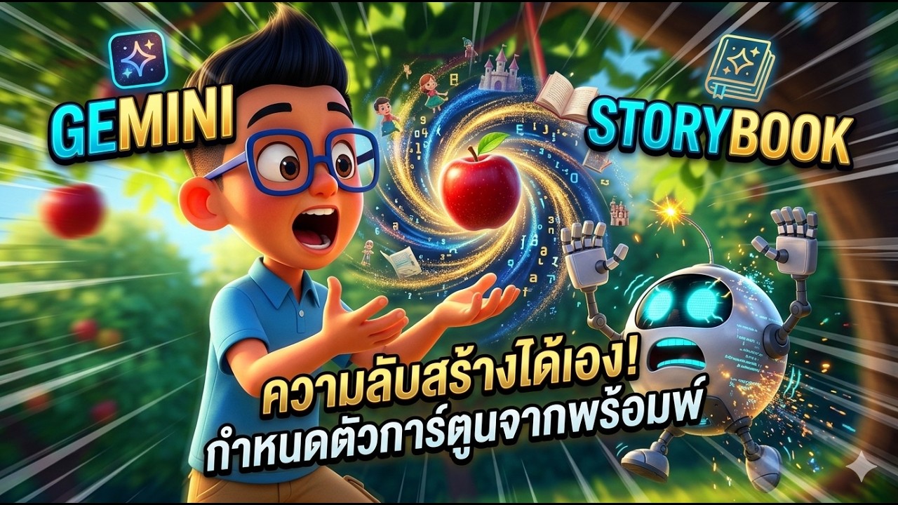 เทคนิคสร้างสื่อ Storybook กำหนดตัวการ์ตูนและเรื่องราวแต่ละหน้าจากพร้อมพ์ของเราเอง