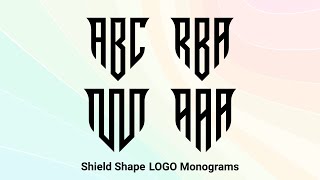 How To Design Three Letters Logo in Shield Shape - Letter Mark Logo Design Process