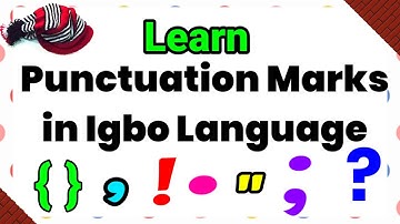 Punctuation Marks in Igbo Language | Punctuation Mark | Igbo Language for Kids| Ness-Ana TV