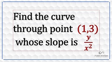 Equation of a curve through (1,3) with slope y/x^2