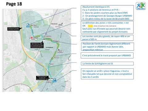 Commentaire concernant le document  mis en ligne par l'Eurométropole pour le TRAM à Schiltigheim