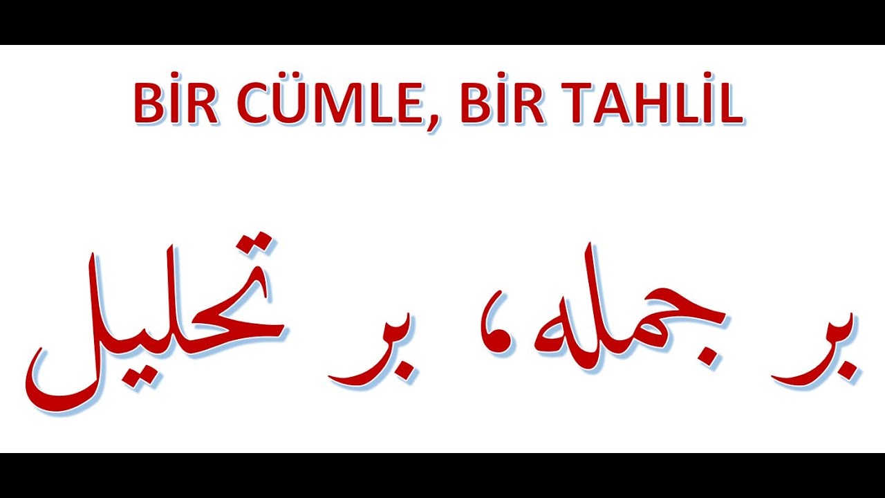 BİR CÜMLE BİR TAHLİL | Necip Fazıl