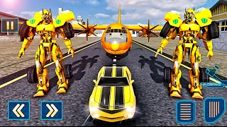 US Police Car Robot Transform : Transporter Plane - Best Android GamePlay #2 screenshot 3