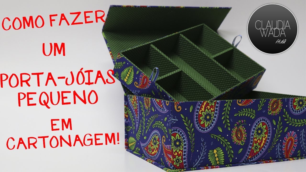 Porta-Jóias Pequeno em Cartonagem