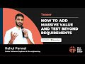 &quot;Requirement Documents Are Not a Requirement&quot; | Rahul Parwal | 12th April | 8 PM #norequirements