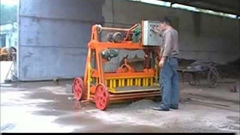 QMJ4 45 mobile concrete block machine  egg laying block making machine