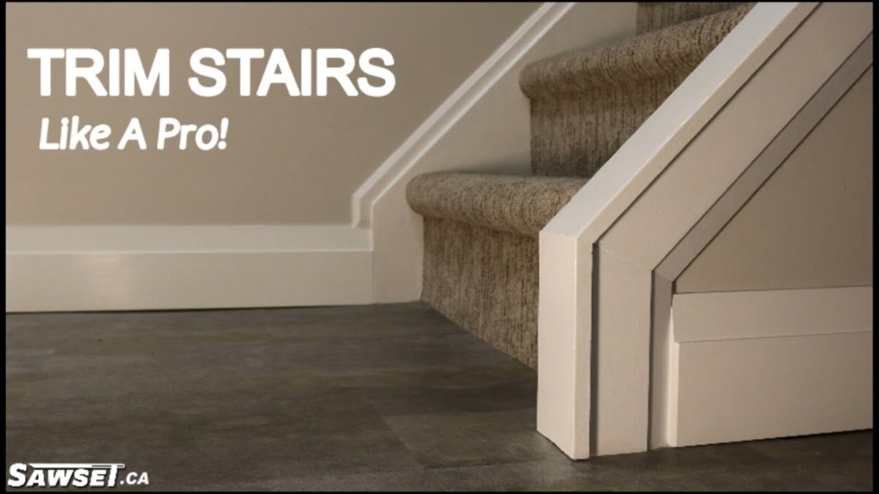 How To Trim Stairs Tips And Tricks bevel mitersaw miter YouTube How To Trim Stairs Tips And Tricks bevel mitersaw miter YouTube