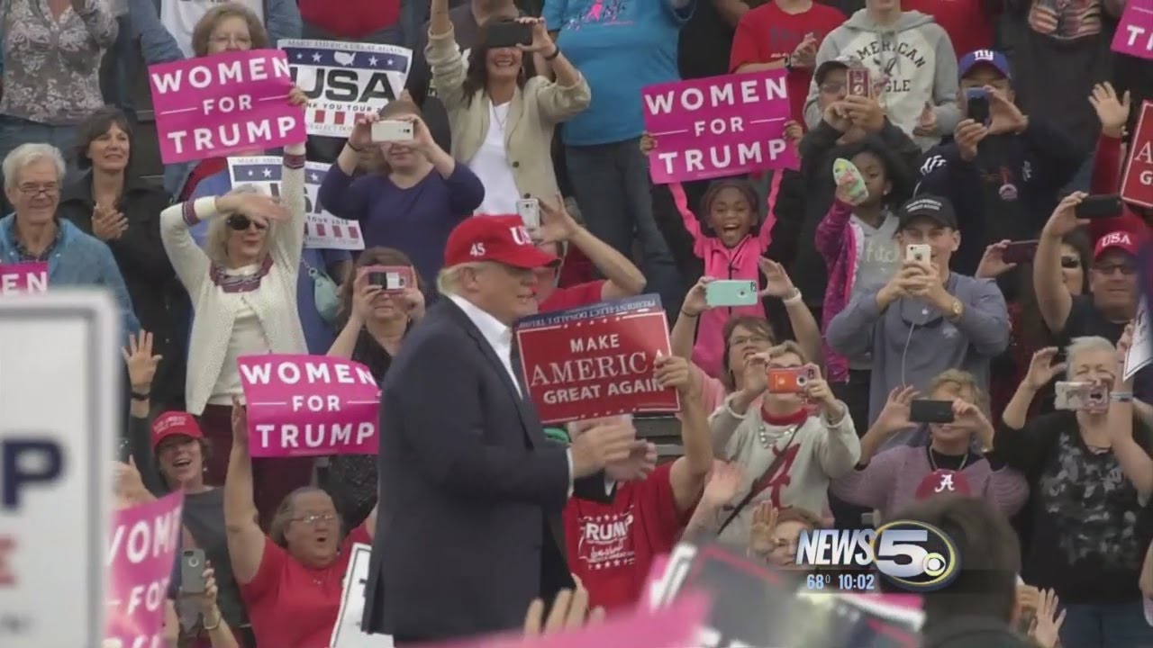 Donald Trump Arrives in Mobile for 'Thank You Tour' Rally - YouTube