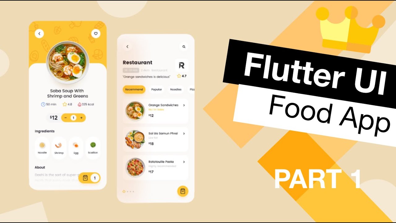 app delivery  2022 Update  Flutter UI Giao diện người dùng Ứng dụng Giao thức ăn Hướng dẫn | Ứng dụng từ Scratch Phần 1