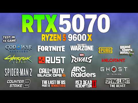 RTX 5070 + Ryzen 5 9600x - Test in 16 Games 1440p | Current Performance?