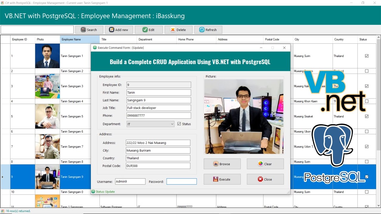 VB.NET PostgreSQL การออกแบบฟอร์มใน Visual Studio 2022 (Part 2/4) - YouTube