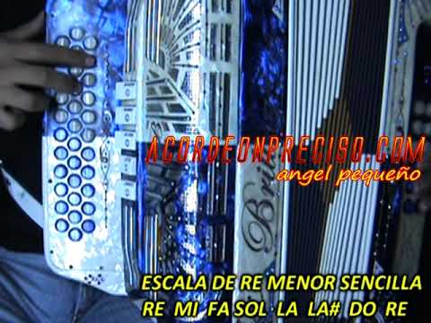 escala de re menor sencilla acordeon de sol - YouTube