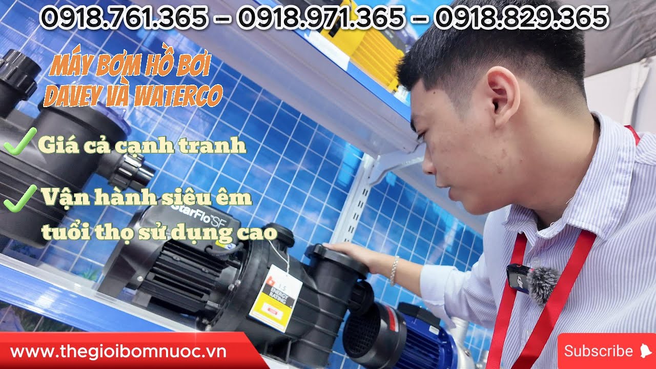 Máy bơm hồ bơi DAVEY và WATERCO tại gian hàng ở triển lãm VIETBUID HÀ NỘI 2025