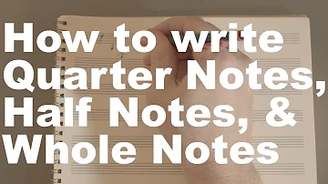 How to write Quarter Notes, Half Notes, and Whole Notes