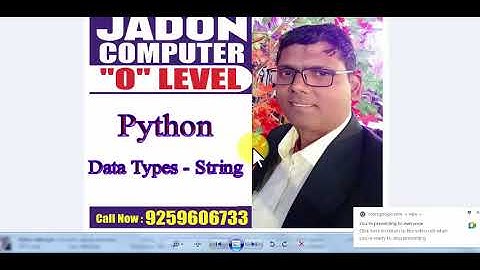 Python Language (M3-R5) O Level Video in Hindi (class 4)