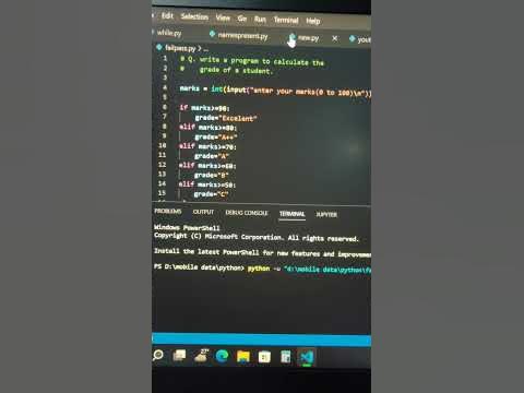 Calculate the Grades of a Student in Python | VS code | NIIN KM - YouTube
