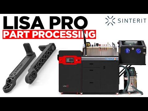 Post Processing SLS 3D Printed Parts With The Sinterit Lisa Pro + Powder Handling Station