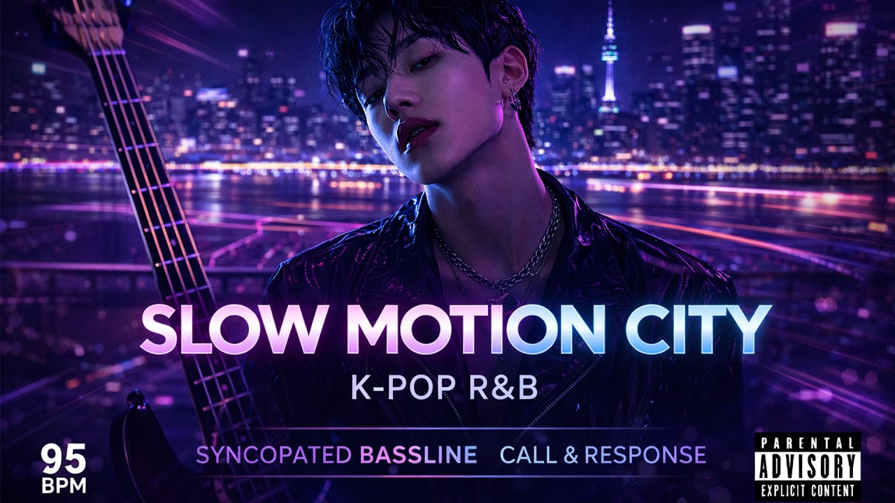 Slow Motion City (슬로우 모션 시티) – Urban K-Pop R&B Groove | 95 BPM Bassline