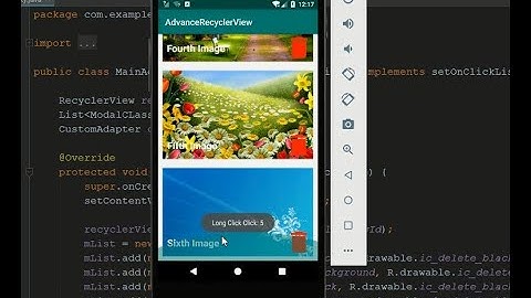RecyclerView With Listener  + Swipe For Delete Item || *Advance Android Tutorial* || Part-Three