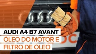 Instalação Filtro de Óleo AUDI A4: vídeo manual