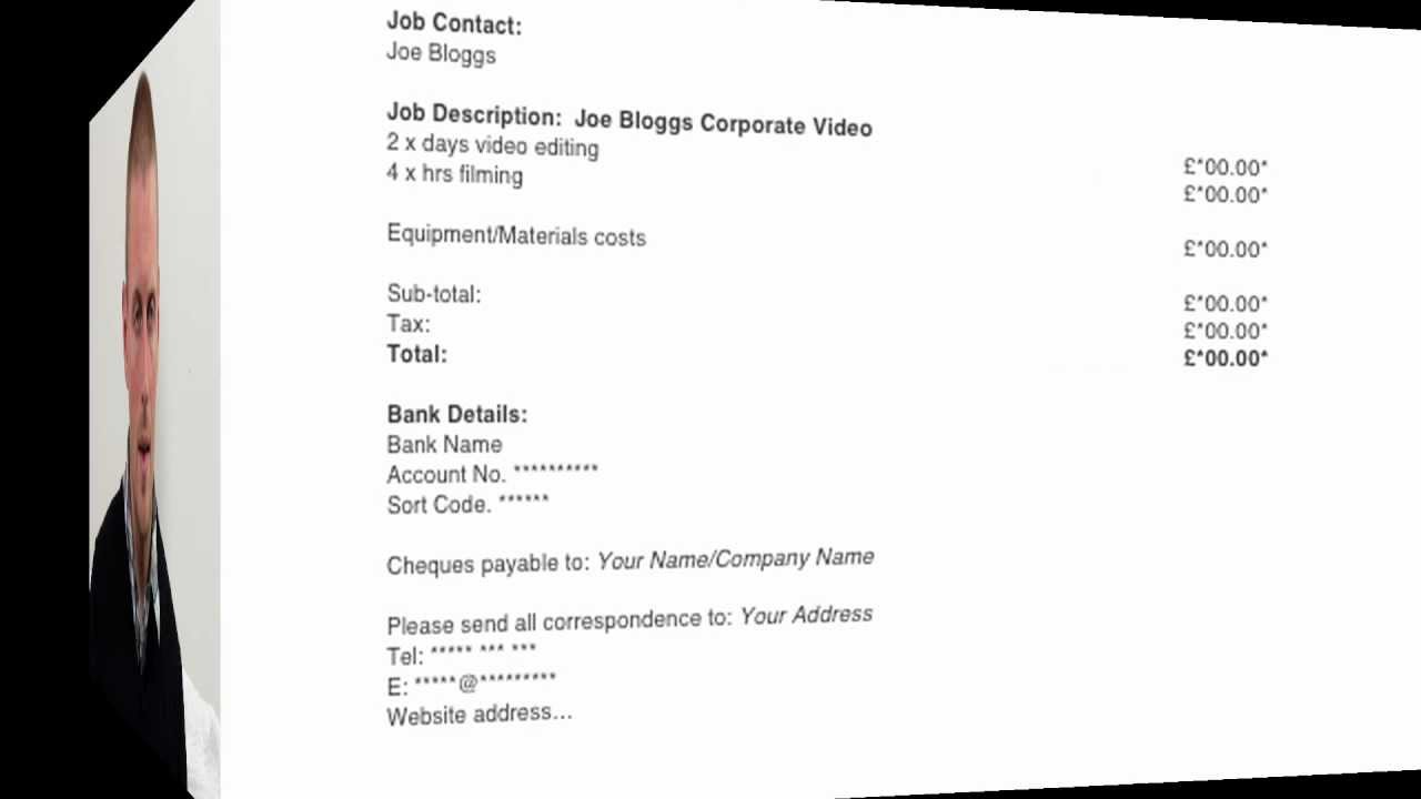 Freelance Video Editor Invoice Template  How To Create A 