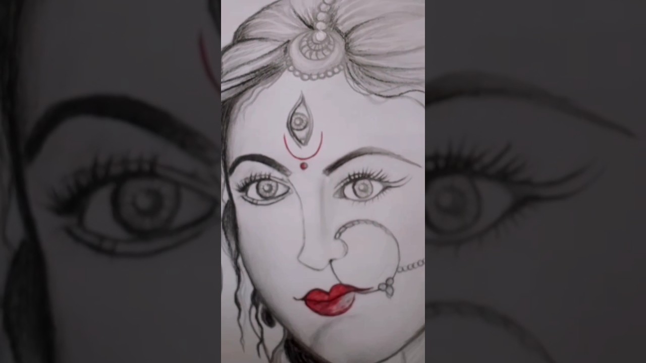Maa durga drawing 🥰